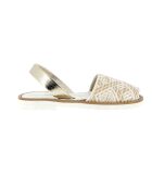 Raphia Fiesta-Blanca Avarca witte leren sandalen