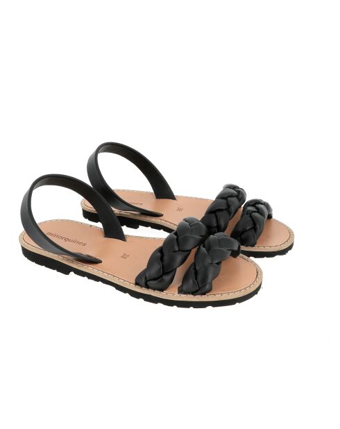 Sandalias Cabrera Avarca de piel negras