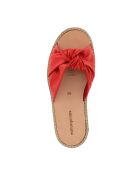 Mules de piel roja Bahia Avarca Pomodoro