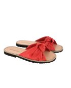 Mules de piel roja Bahia Avarca Pomodoro