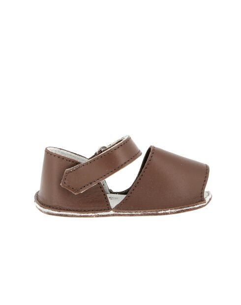 Braune Lederpantoffeln Frailera Baby Palisender