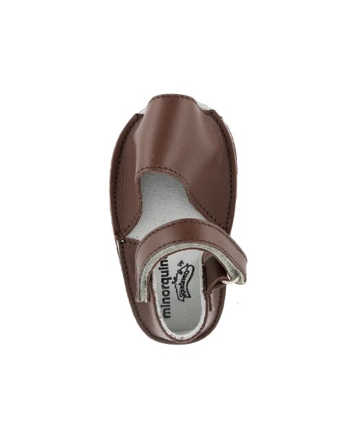 Braune Lederpantoffeln Frailera Baby Palisender