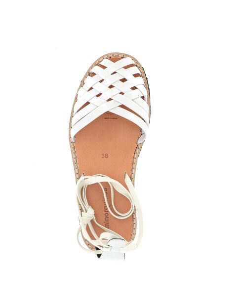 Weiße Ledersandalen Cadaqués Vintage Avarca