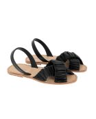 Neo Illueca Avarca zwarte leren sandalen