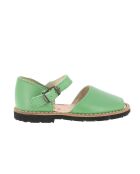 Frailera Boucle Hierba grüne Ledersandalen