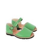 Frailera Boucle Hierba grüne Ledersandalen