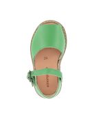 Frailera Boucle Hierba grüne Ledersandalen