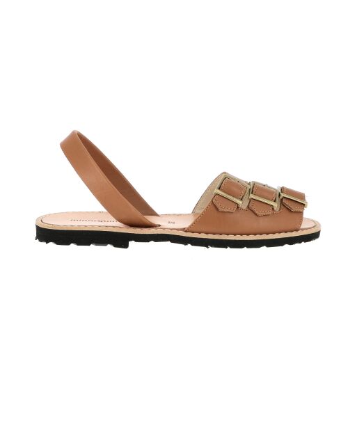 Zamora Avarca Cognac leren sandalen