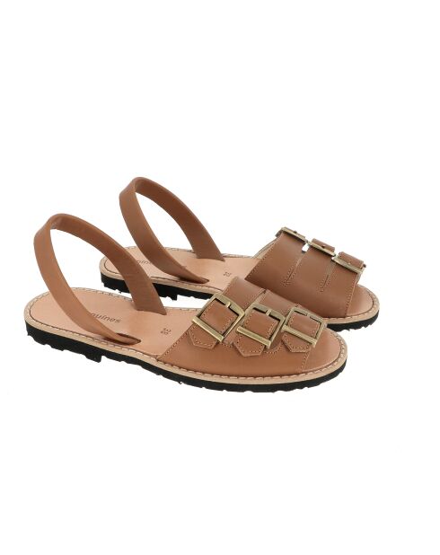 Zamora Avarca Cognac leren sandalen