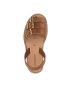 Zamora Avarca Cognac leren sandalen