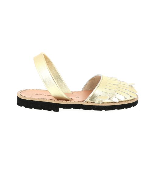 Avarca Goldfarbene Meerjungfrau-Ledersandalen aus Metall