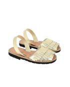 Avarca Goldfarbene Meerjungfrau-Ledersandalen aus Metall