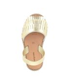 Avarca Goldfarbene Meerjungfrau-Ledersandalen aus Metall