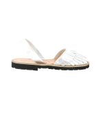 Avarca zilveren en bronzen zeemeermin-metalen lederen sandalen