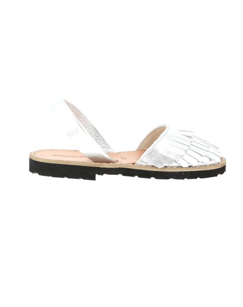 Avarca zilveren en bronzen zeemeermin-metalen lederen sandalen