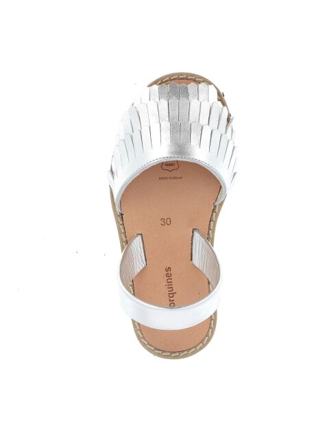 Avarca zilveren en bronzen zeemeermin-metalen lederen sandalen