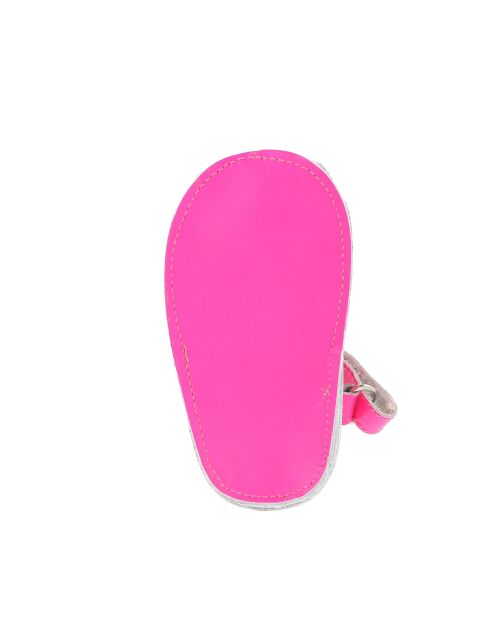 Frailera Baby Fluo fuchsia leren pantoffels
