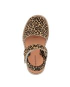 Braune Ledersandalen Mini Leo Avarca mit Klettverschluss