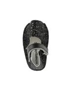 Frailera Babyslofjes van zwart leer met glitter