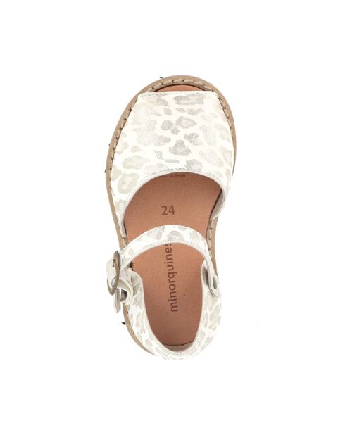 Frailera Boucle Kenya Té goldfarbene Ledersandalen