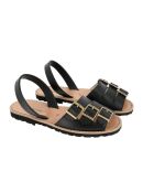 Sandalias Zamora Avarca de piel negras
