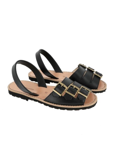 Sandalias Zamora Avarca de piel negras