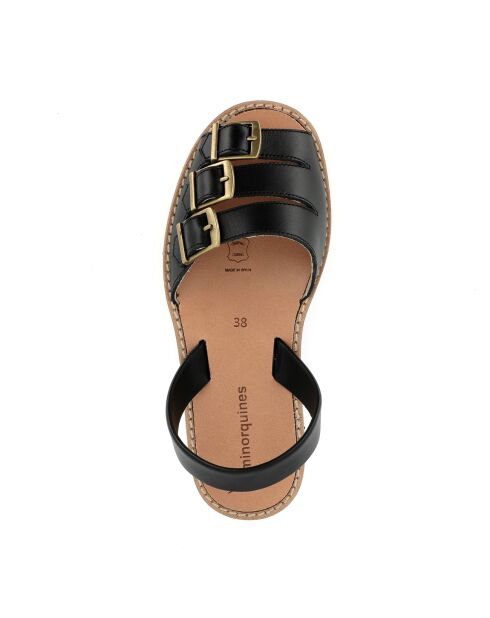 Sandalias Zamora Avarca de piel negras