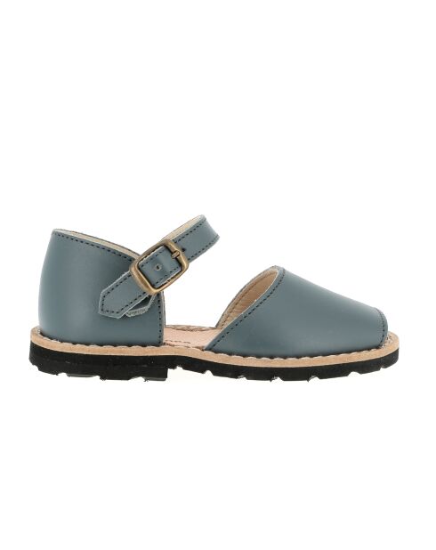 Frailera Boucle Petrolblauwe leren sandalen