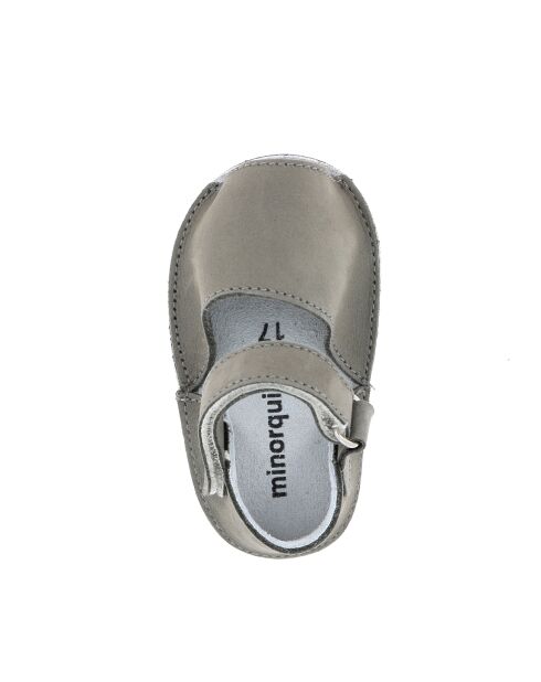 Frailera Babyslofjes van donkergrijs nubuck