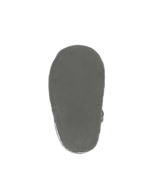 Frailera Babyslofjes van donkergrijs nubuck