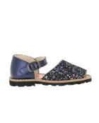 Frailera Boucle Azul Multico Glitter Ledersandalen