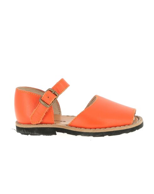 Oranje leren sandalen Frailera Boucle