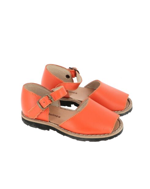 Oranje leren sandalen Frailera Boucle