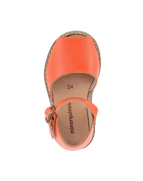 Oranje leren sandalen Frailera Boucle