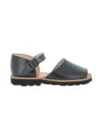 Frailera Boucle Azul blauwe leren sandalen