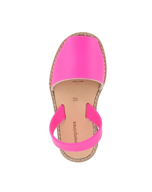 Sandalen Avarca aus fluo-fuchsiafarbenem Leder