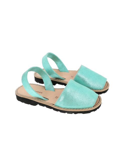 Magique Frailera Babyschuhe aus grünem Leder