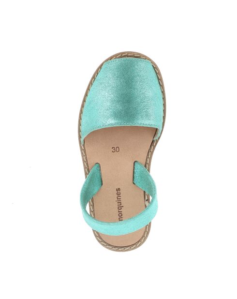 Magique Frailera Babyschuhe aus grünem Leder