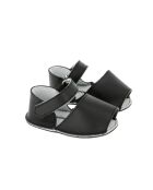 Frailera Baby zwarte leren pantoffels