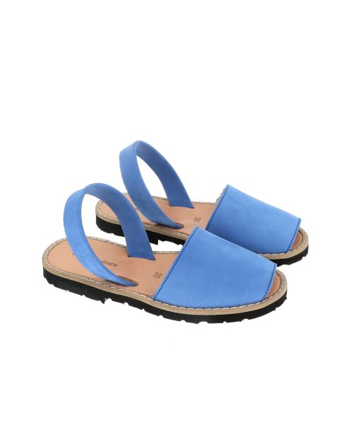 Oceaanblauwe nubuck sandalen van Avarca