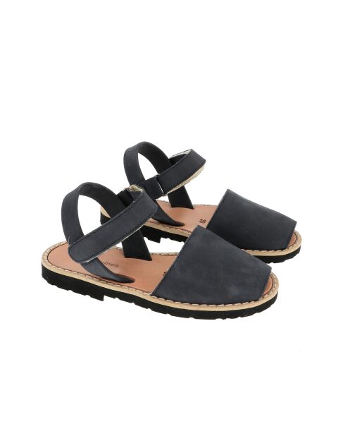 Blauwe Avarca China Velcro Nubuck Sandalen