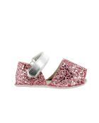 Frailera Baby-Lederpantoffeln mit Glitzer, rosa