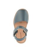 Avarca petrolblaue Ledersandalen mit Klettverschluss