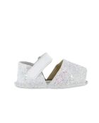Frailera Babyslofjes van wit leer met glitter 22
