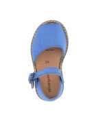 Frailera Boucle oceaanblauwe nubucksandalen