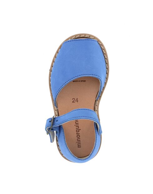 Frailera Boucle oceaanblauwe nubucksandalen