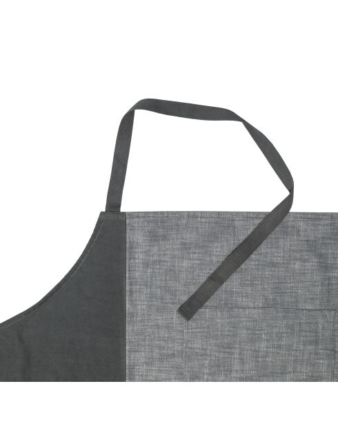 Anthrazitgraue Küchenschürze aus Baumwolle - 71x88,5 cm