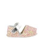 Pantofole Frailera Baby Sunny in pelle glitterata rosa