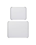 Ensemble de 2 planches à découper Classic en polypropylène blanc - 20 x 25 cm et 35 x 28 cm