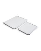 Ensemble de 2 planches à découper Classic en polypropylène blanc - 20 x 25 cm et 35 x 28 cm